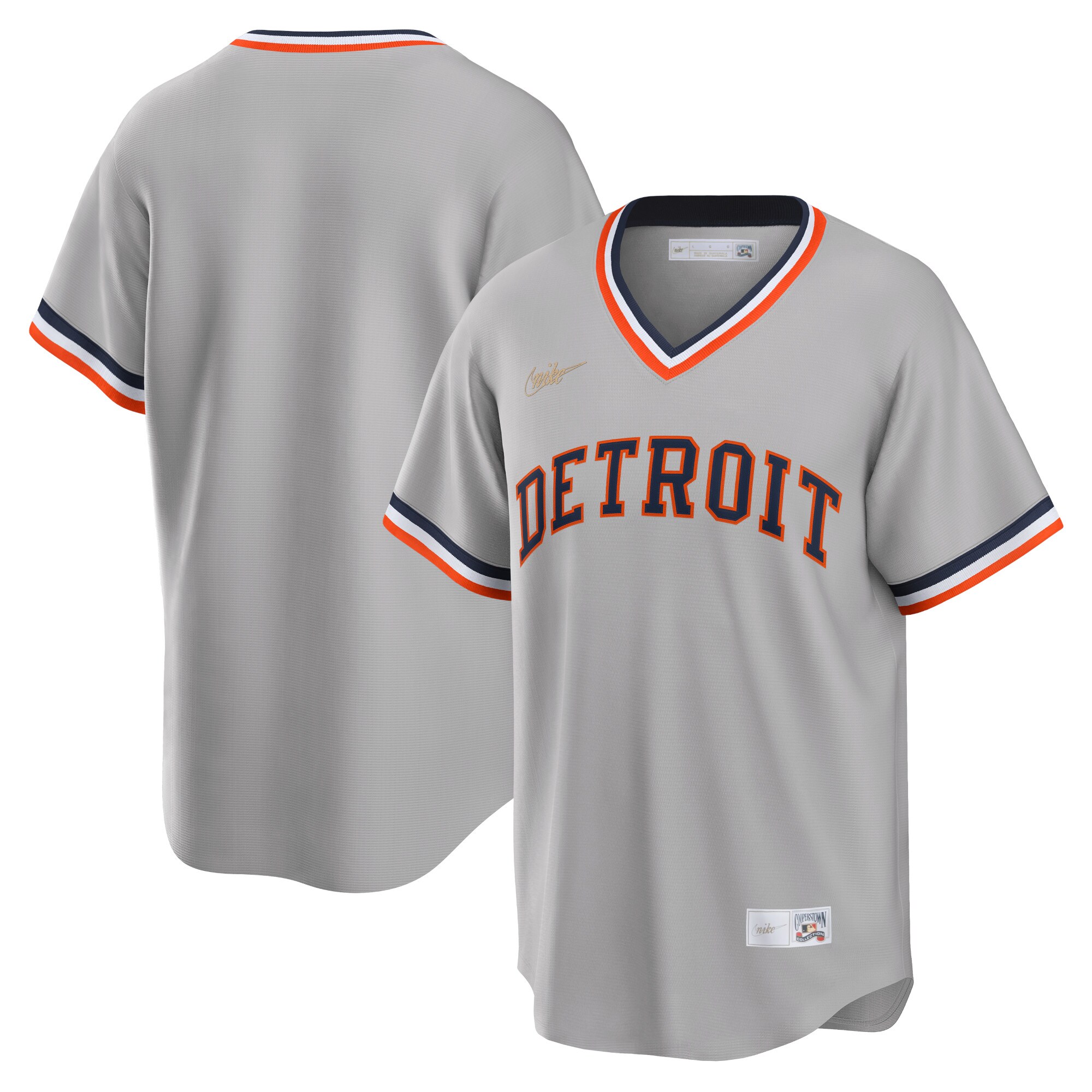 Detroit Tigers  Road Cooperstown Collection Team Jersey - Gray