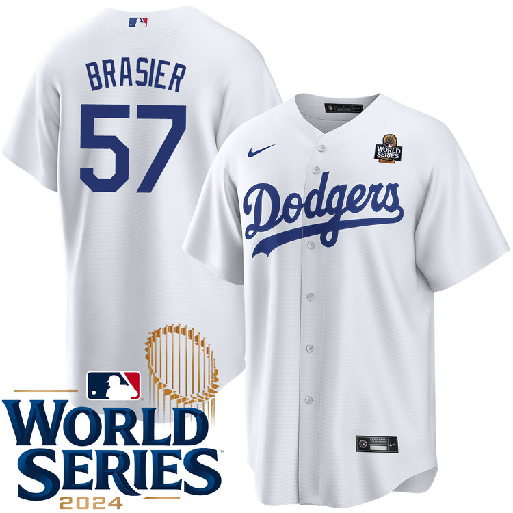 Ryan Brasier Los Angeles Dodgers Home World Series Jersey