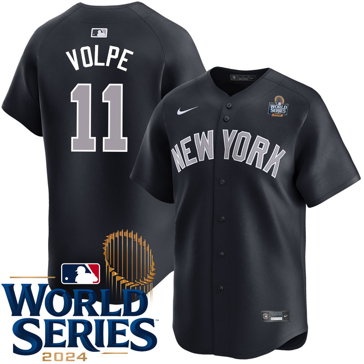 Anthony Volpe New York Yankees Alternate Road Limited World Series Jersey