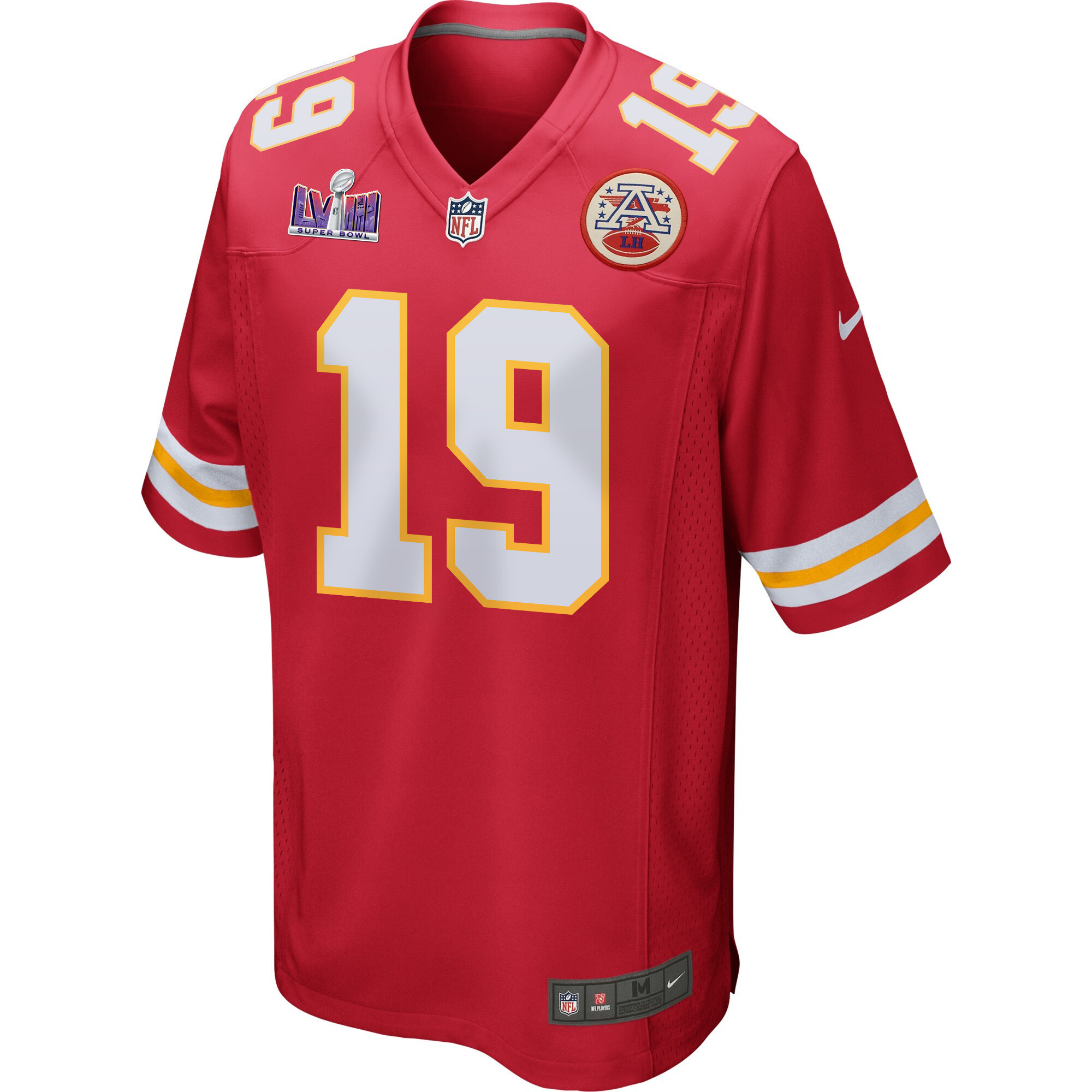 Kadarius Toney 19 Kansas City Chiefs Super Bowl LVIII Patch Game Men Jersey - Red