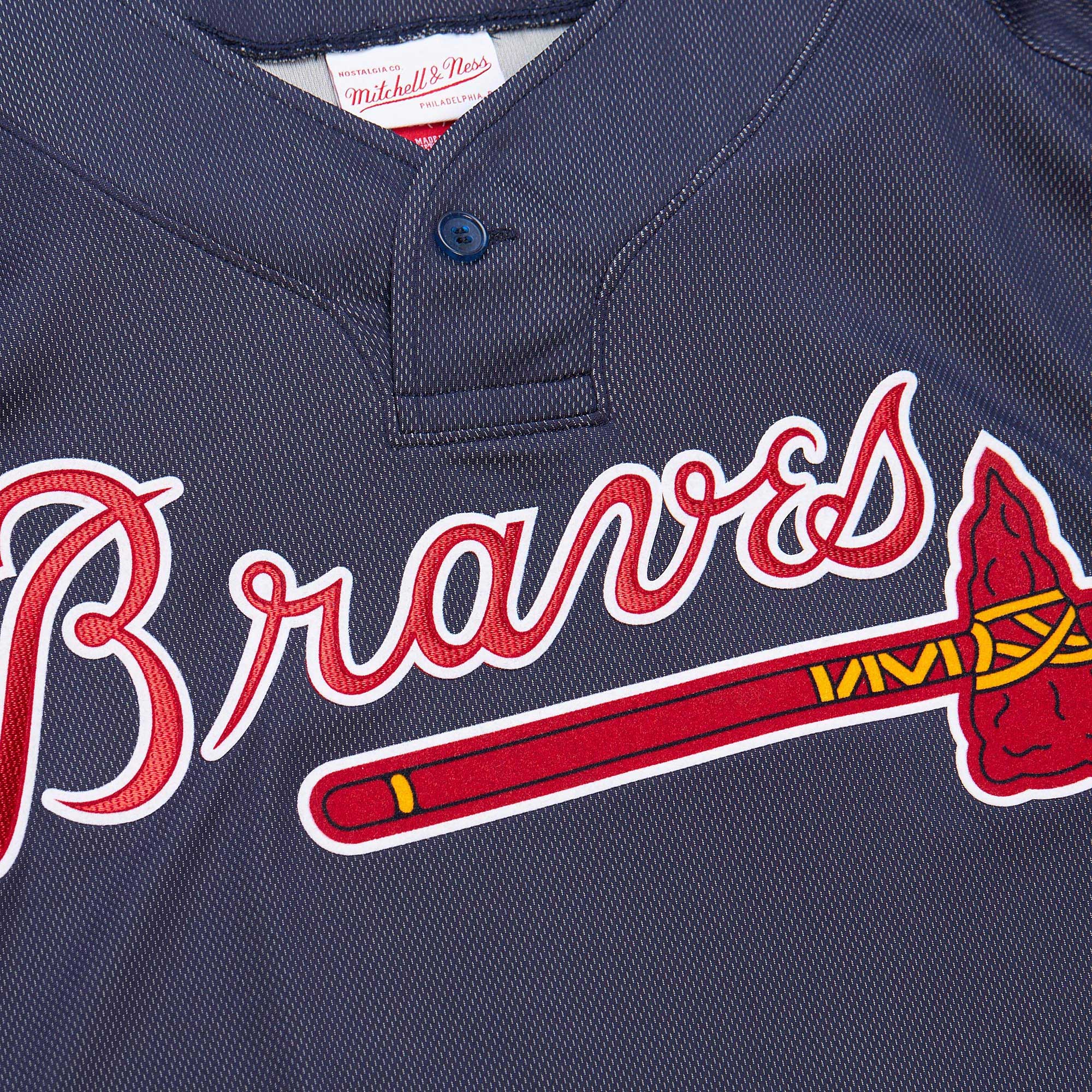 Chipper Jones Atlanta Braves Mitchell & Ness Cooperstown Collection 2007 Batting Practice Jersey - Navy