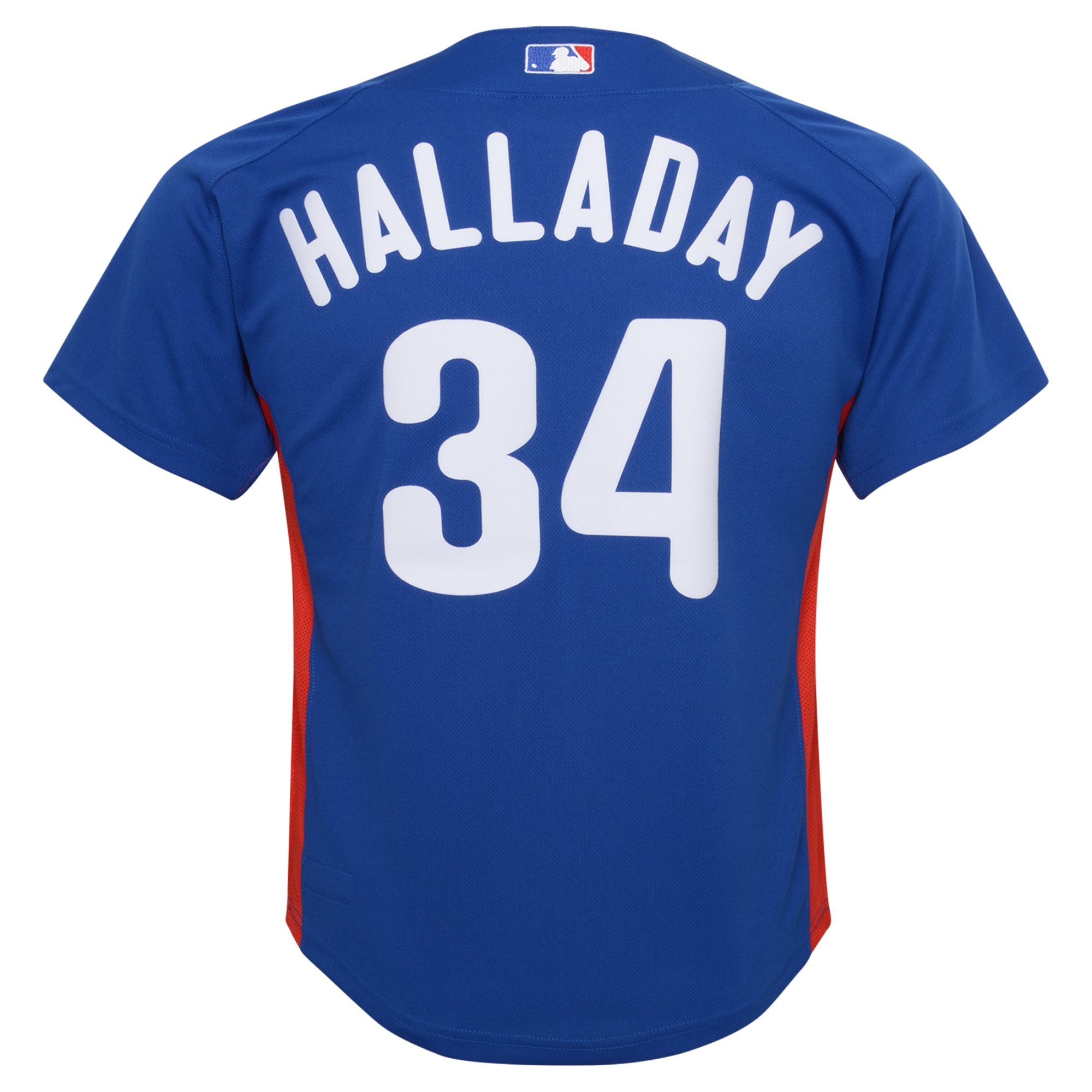 Roy Halladay Philadelphia Phillies Mitchell & Ness Youth Cooperstown CollectionMesh Batting Practice Jersey - Royal