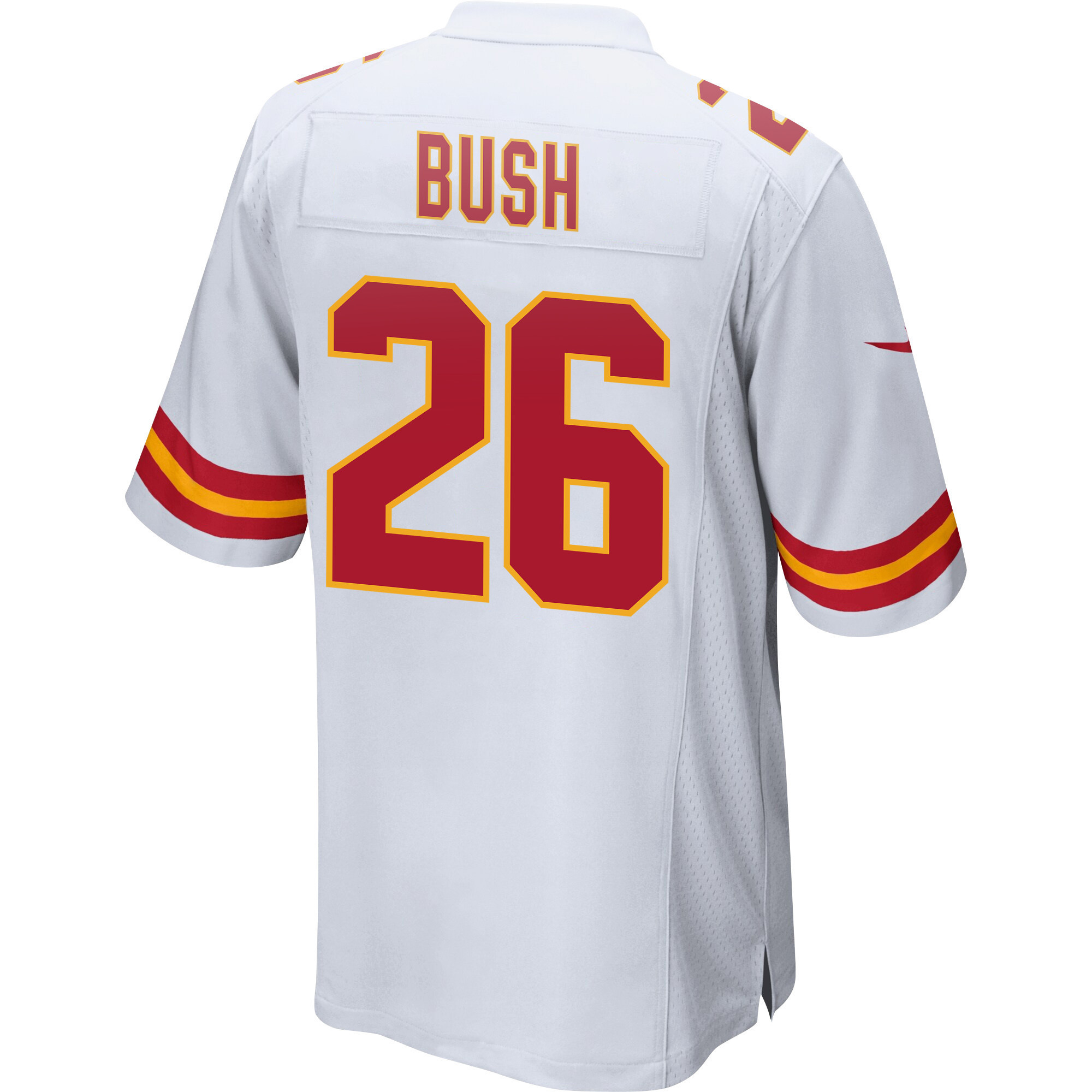 Deon Bush 26 Kansas City Chiefs Super Bowl LVII Champions Men Game Jersey - White