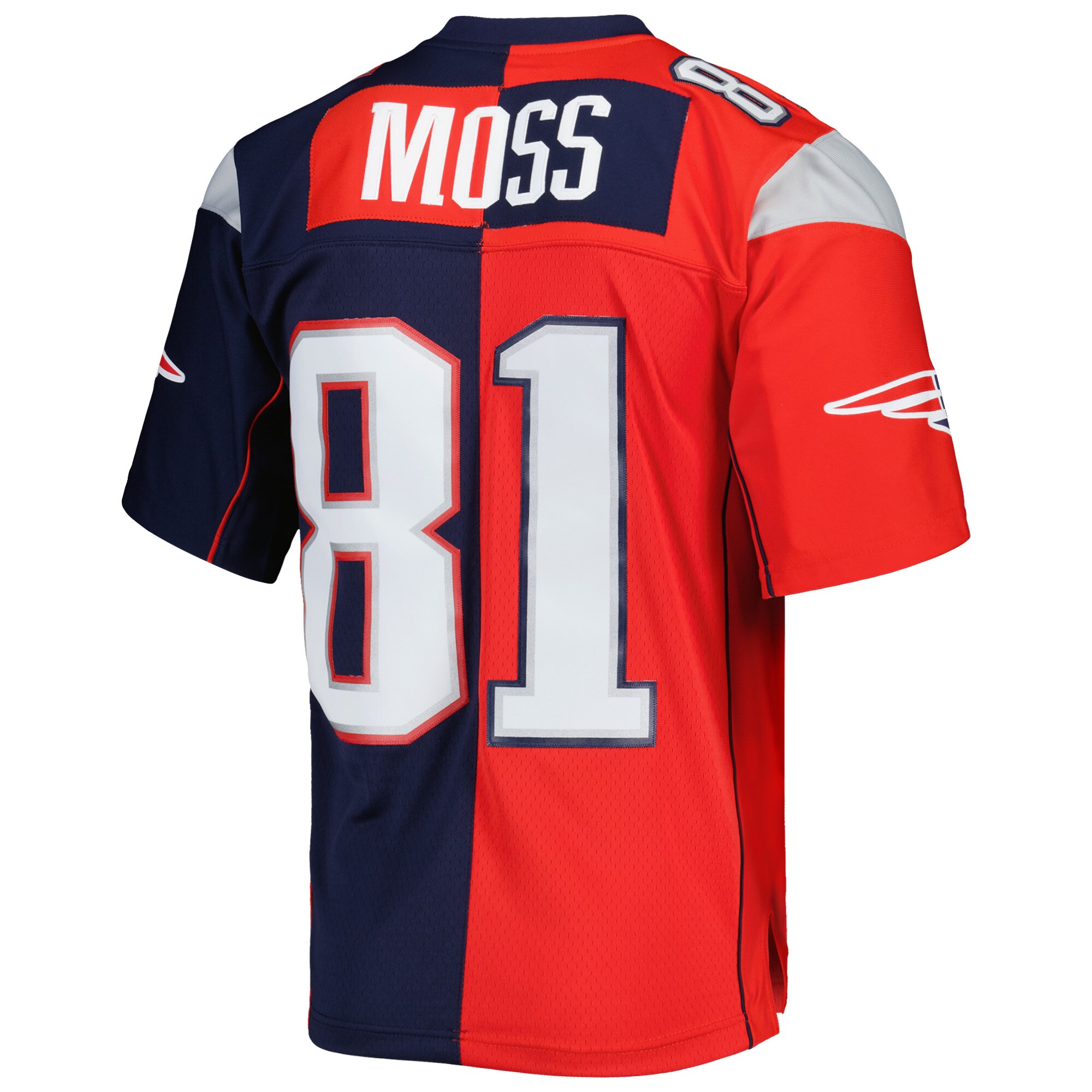 Randy Moss New England Patriots Mitchell & Ness 2007 Split Legacy Replica Jersey - Navy\/Red