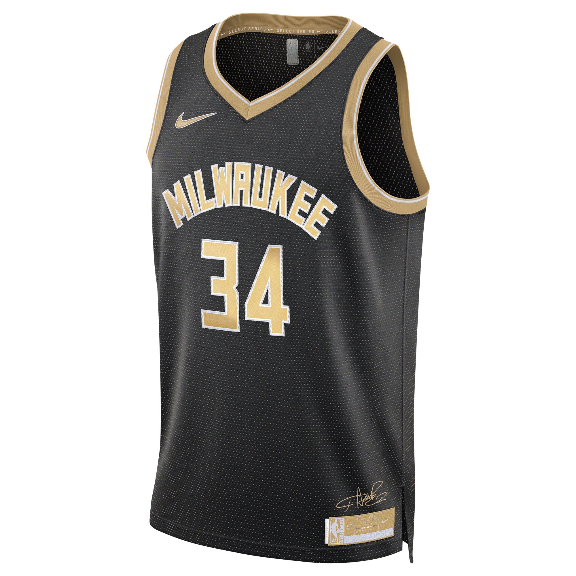 Giannis Antetokounmpo Milwaukee Bucks Unisex Select Series Swingman Jersey Black