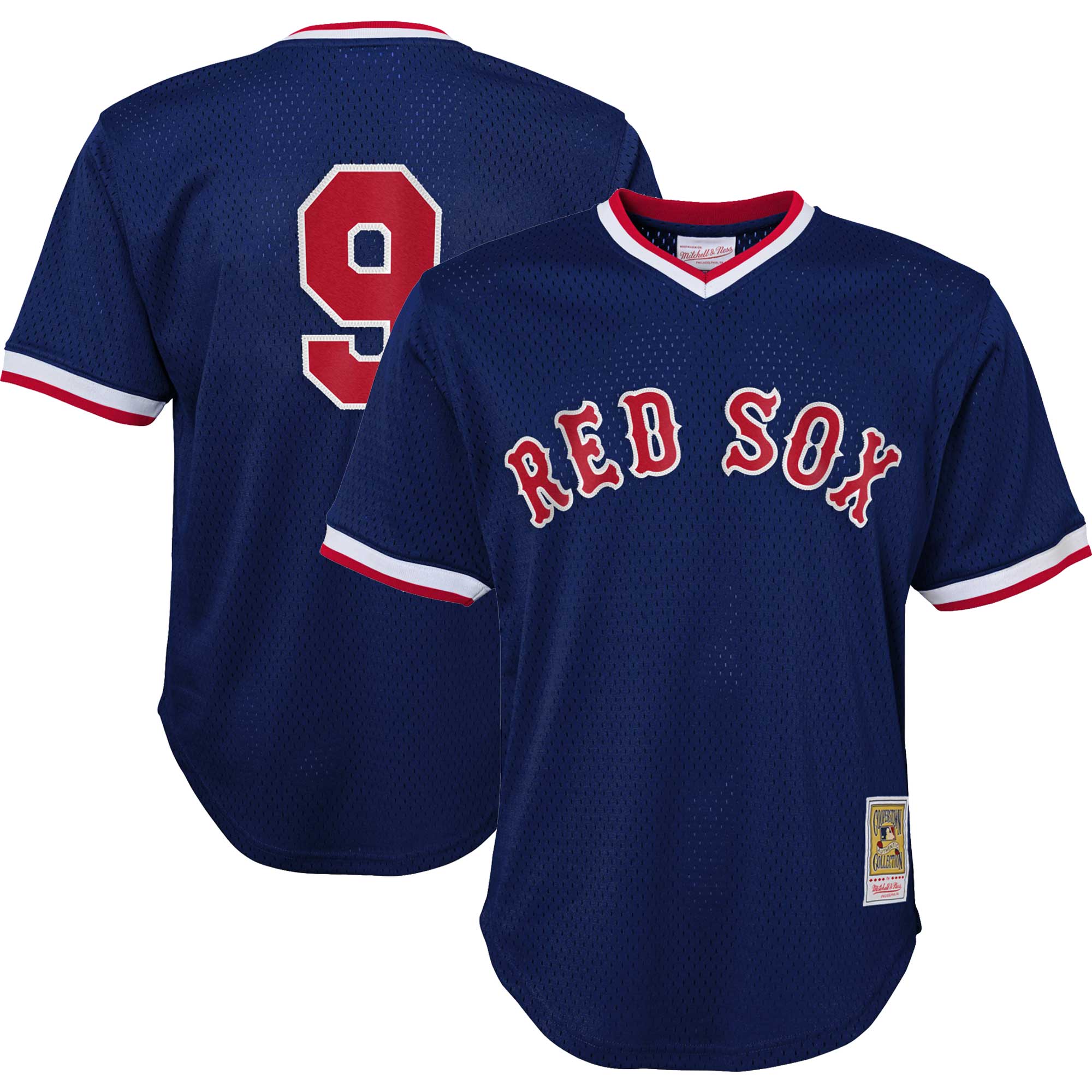 Ted Williams Boston Red Sox Mitchell & Ness Youth Cooperstown CollectionMesh Batting Practice Jersey - Navy