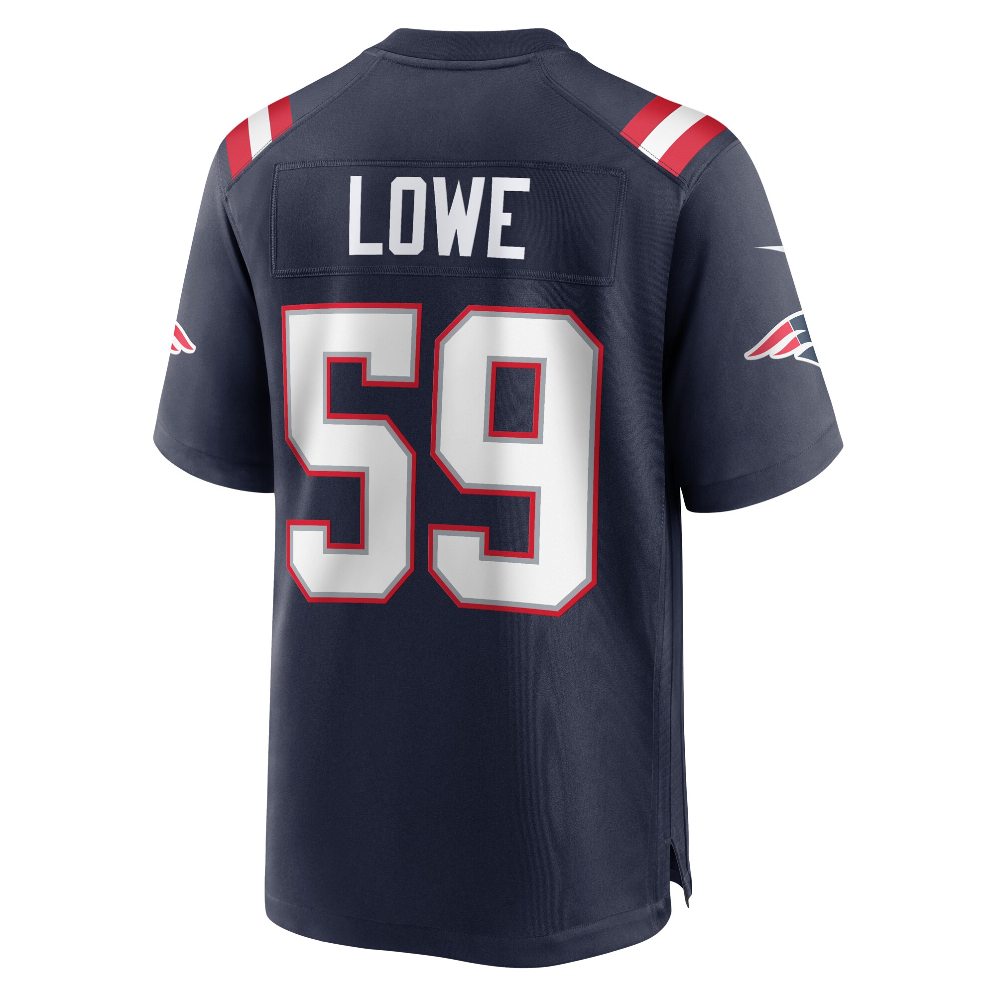 Vederian Lowe New England Patriots  Team Game Jersey -  Navy
