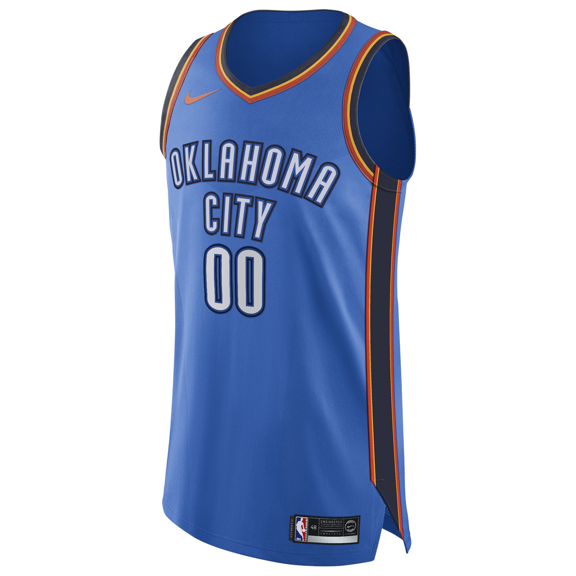Oklahoma City Thunder  Authentic Custom Jersey Blue - Icon Edition