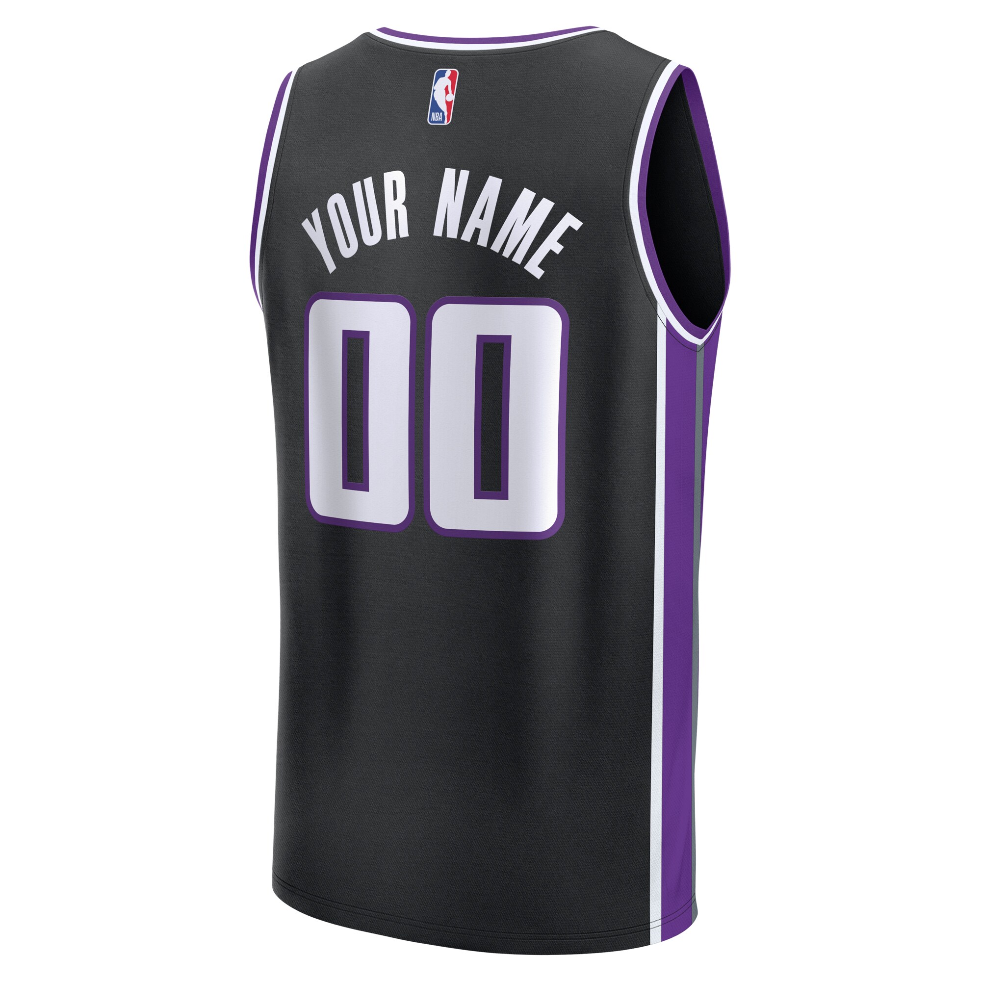 Sacramento Kings Fanatics Custom Fast Break Jersey - Black - Icon Edition