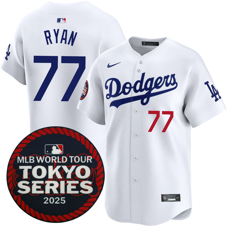 River Ryan Los Angeles Dodgers Home 2025 Tokyo Series Jersey