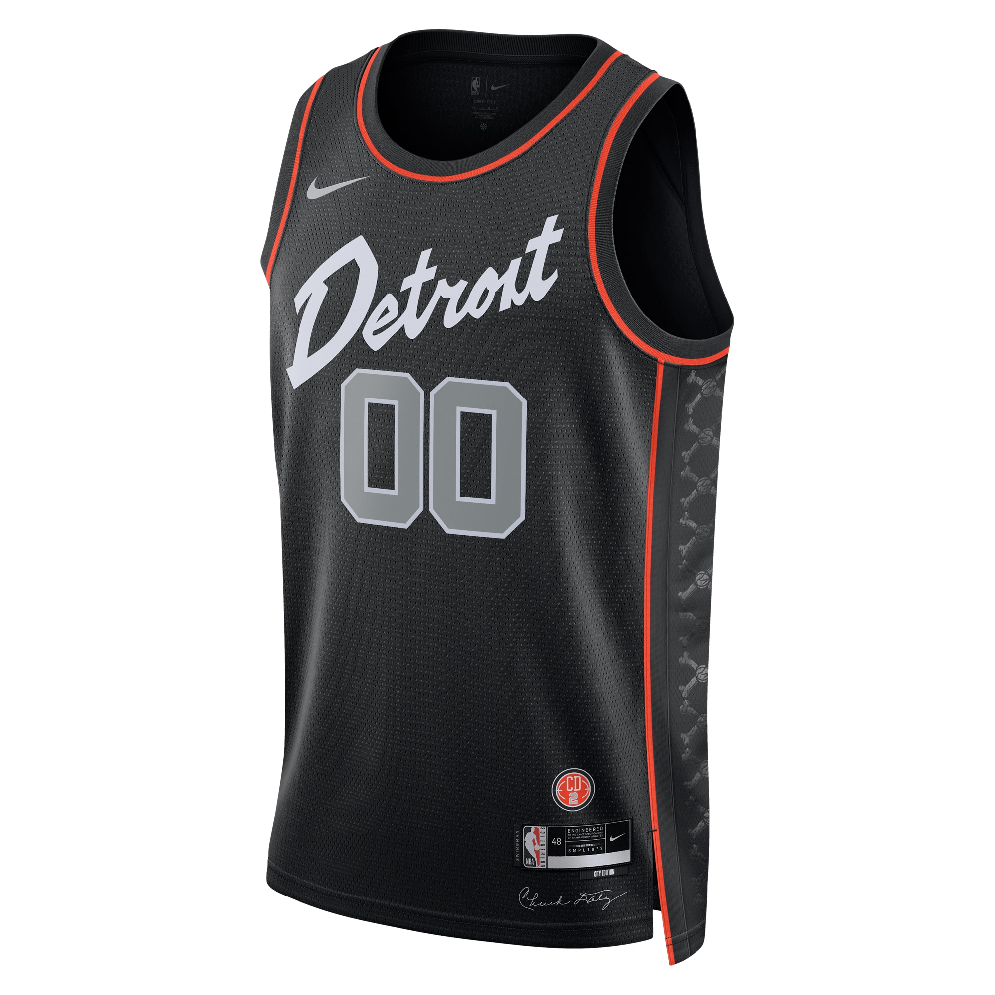 Detroit Pistons Unisex 2023\/24 Custom Swingman Jersey - Black - City Edition