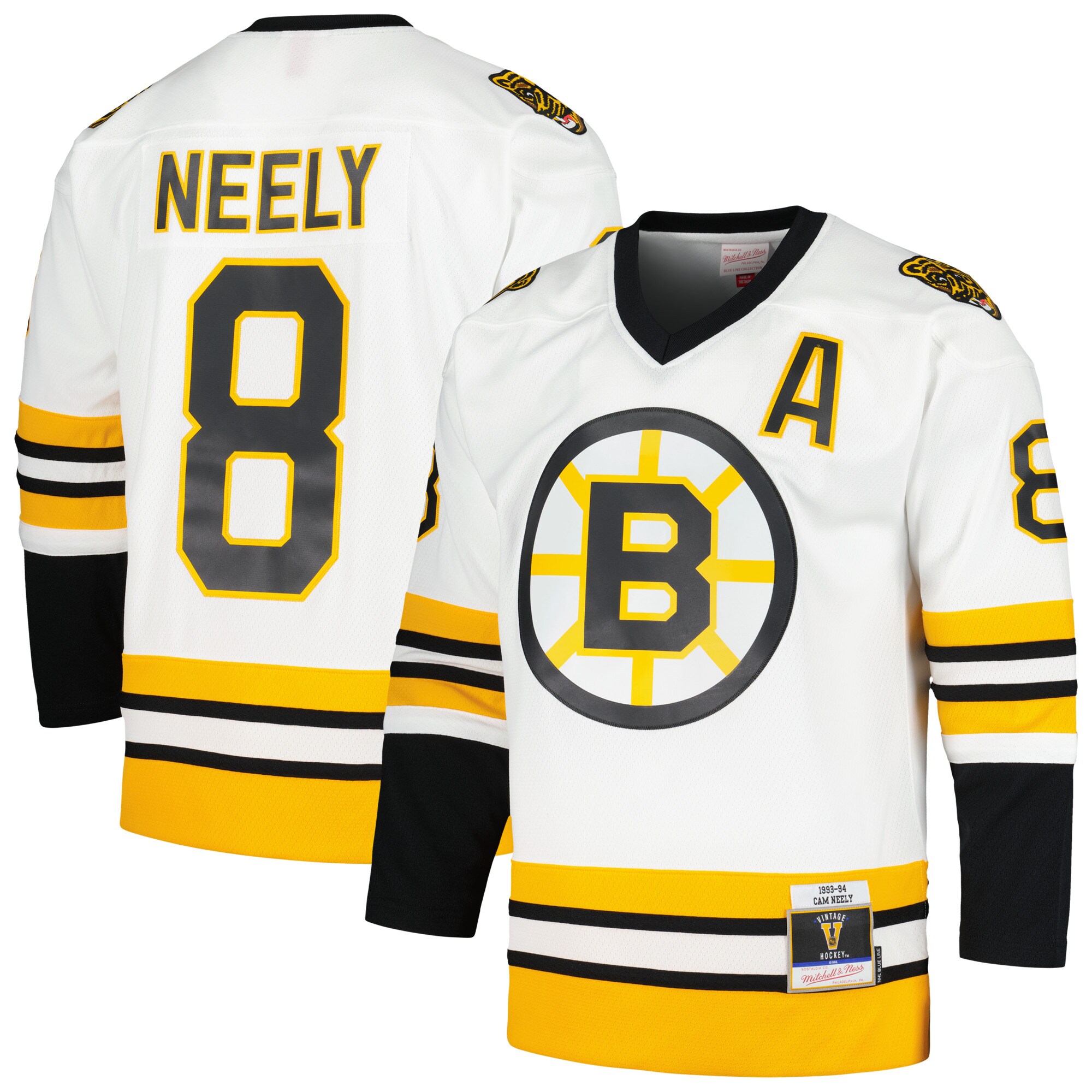Cam Neely Boston Bruins Mitchell & Ness 1993\/94 Blue Line Player Jersey - White