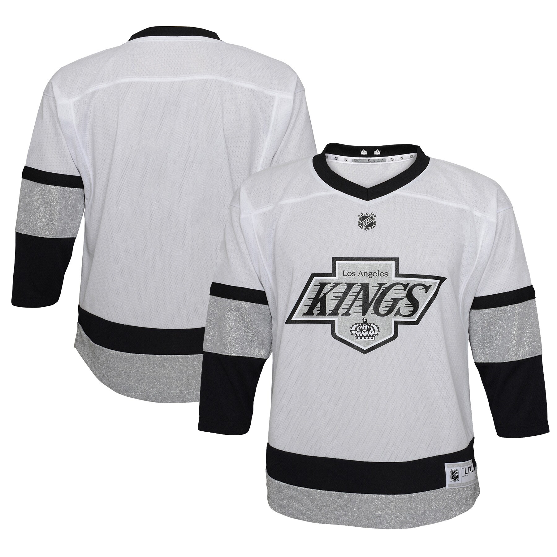 Los Angeles Kings Youth 2021\/22 Alternate Replica Jersey - White