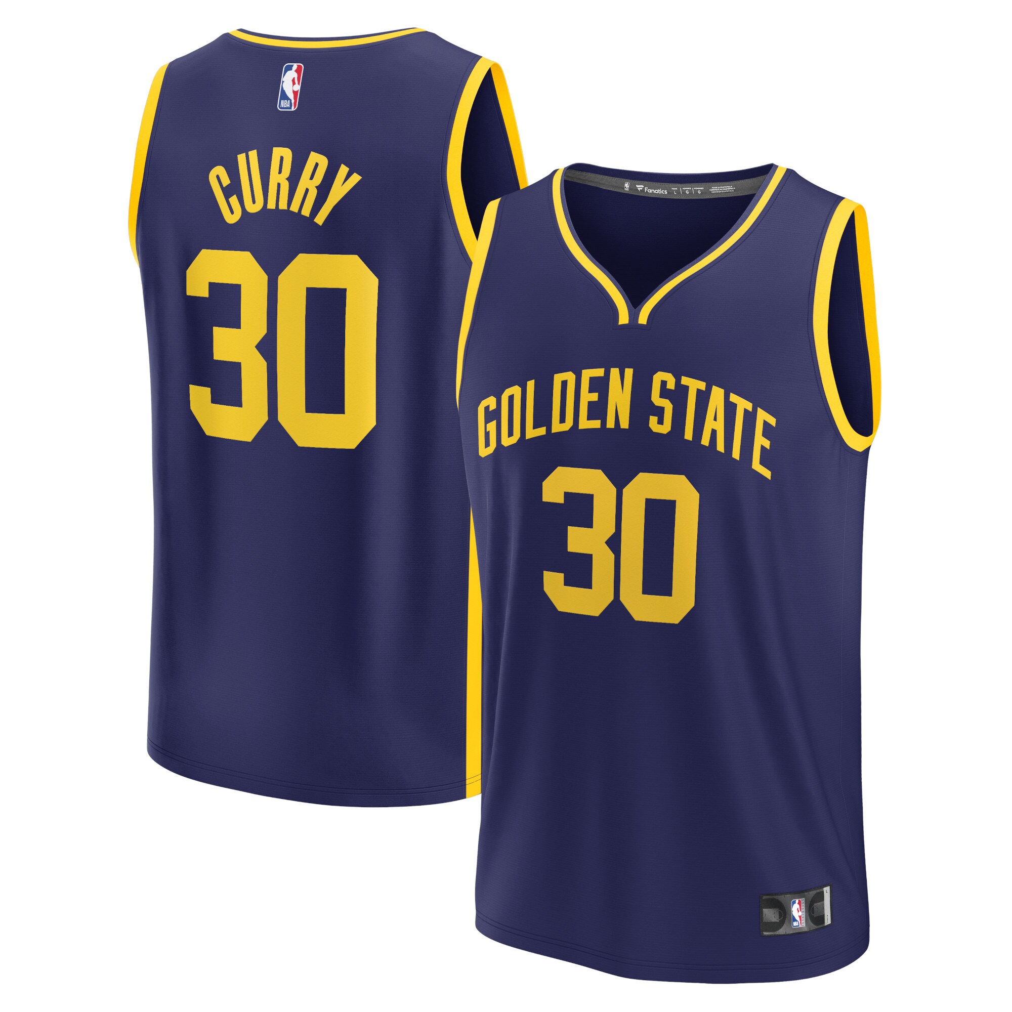 Golden State Warriors Fanatics Youth Fast Break Replica Player Jersey - Statement Edition - Navy