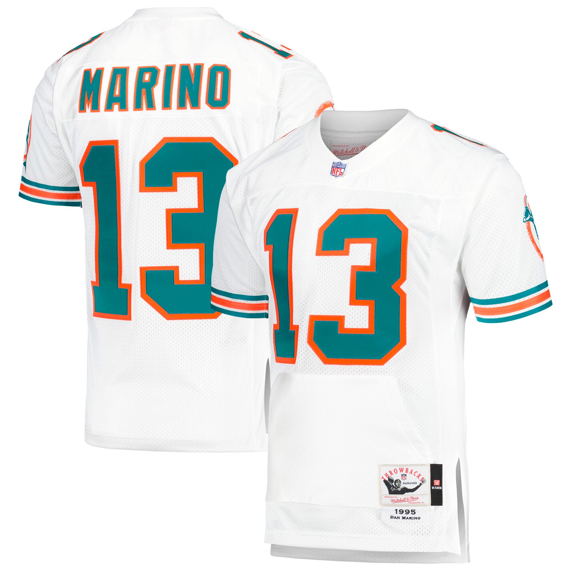 Dan Marino Miami Dolphins 1995 Mitchell & Ness Authentic Throwback Retired Player Pocket\u00c3\u201aJersey - White
