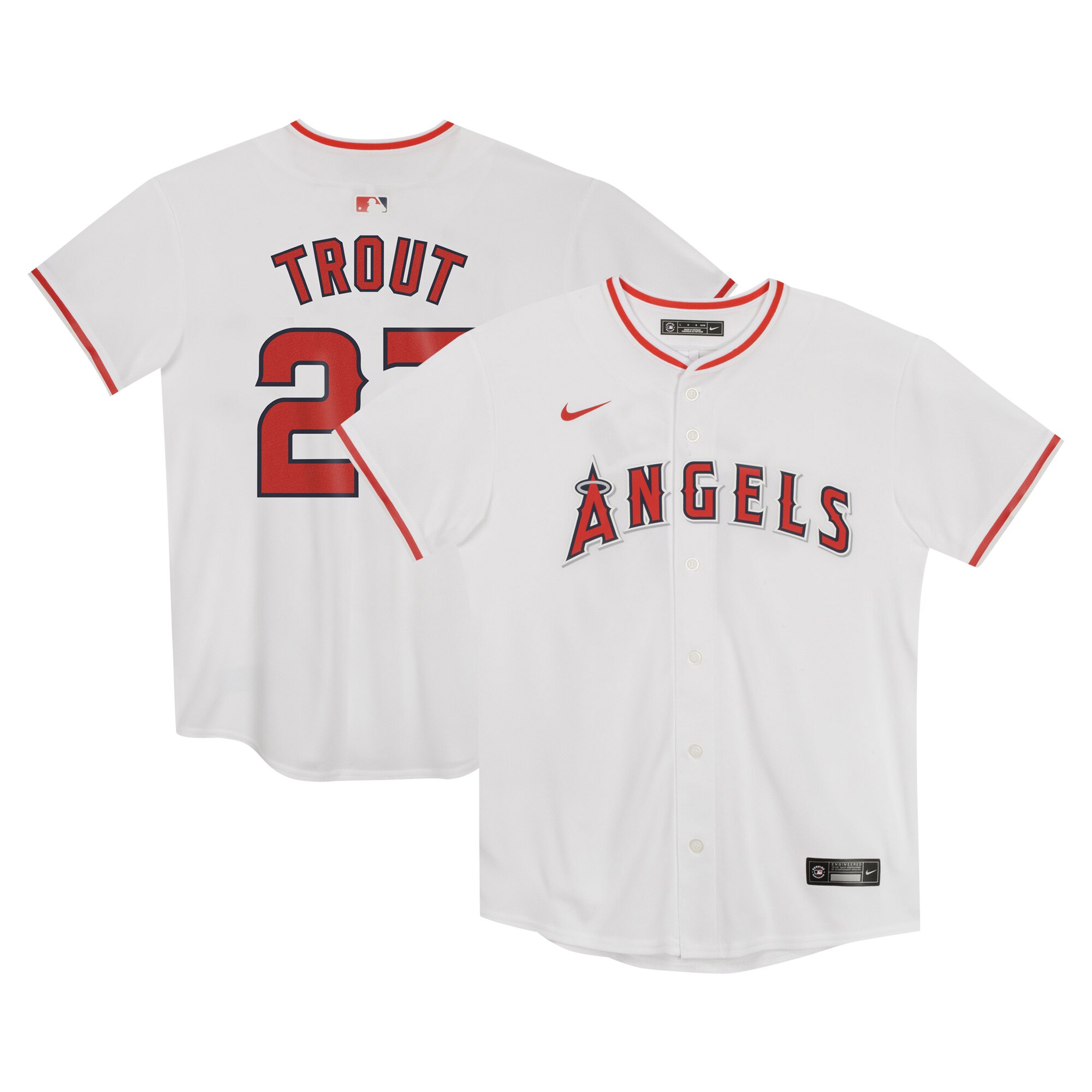 Mike Trout Los Angeles Angels  Preschool Home Game Jersey - White