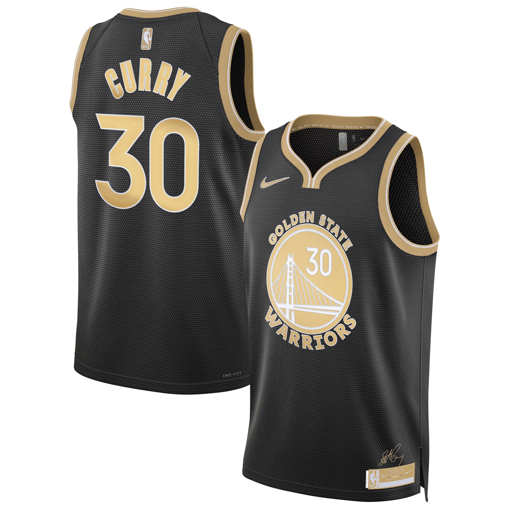 Stephen Curry Golden State Warriors Unisex Select Series Swingman Jersey Black
