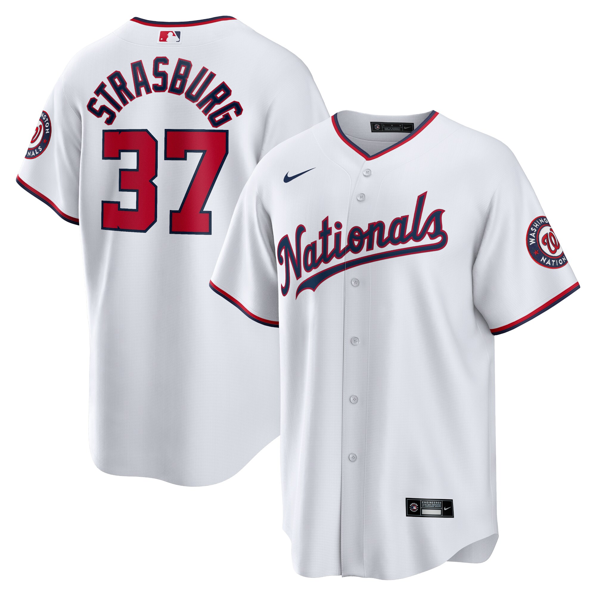 Stephen Strasburg Washington Nationals  Home Replica Jersey  - White