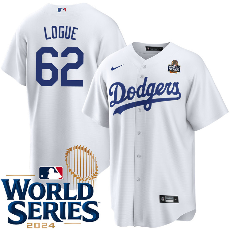 Zach Logue Los Angeles Dodgers Youth Home World Series Jersey