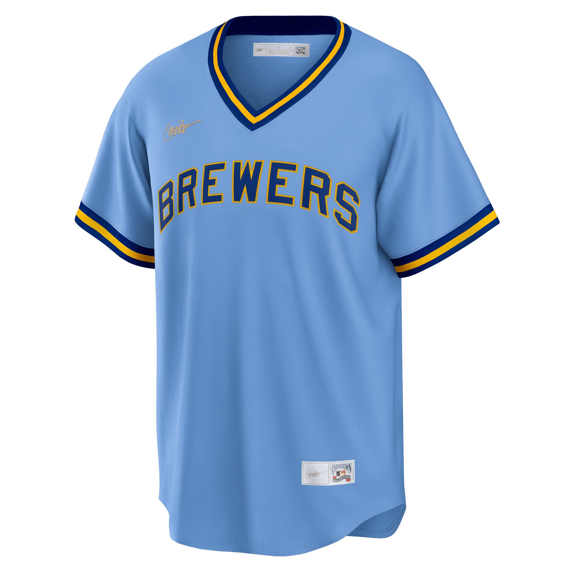 Milwaukee Brewers Road Cooperstown Collection Team Jersey - Powder Blue