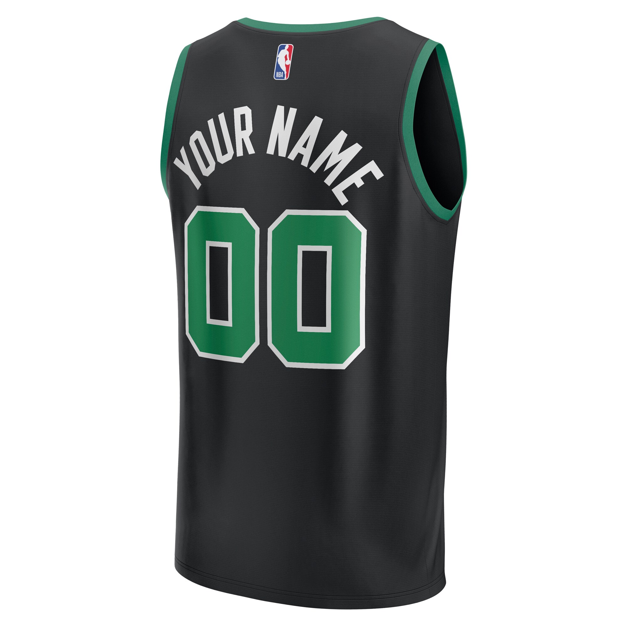 Boston Celtics Fanatics Youth Fast Break Replica Custom Jersey - Statement Edition - Black