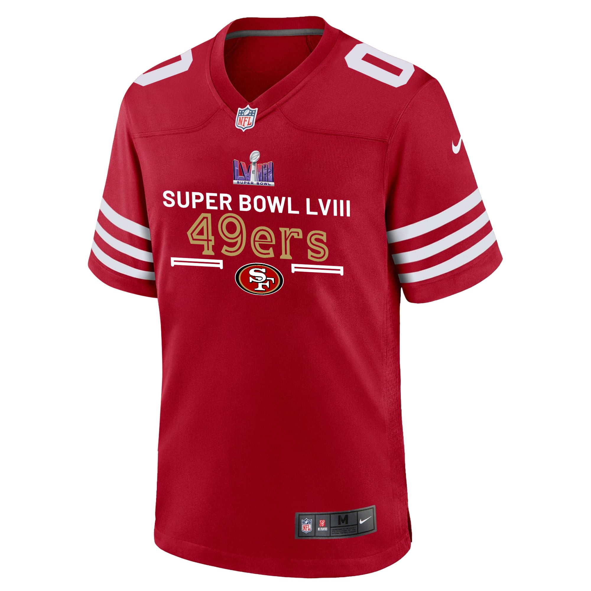 San Francisco 49ers Super Bowl LVIII Game Jersey - Men, Red V3