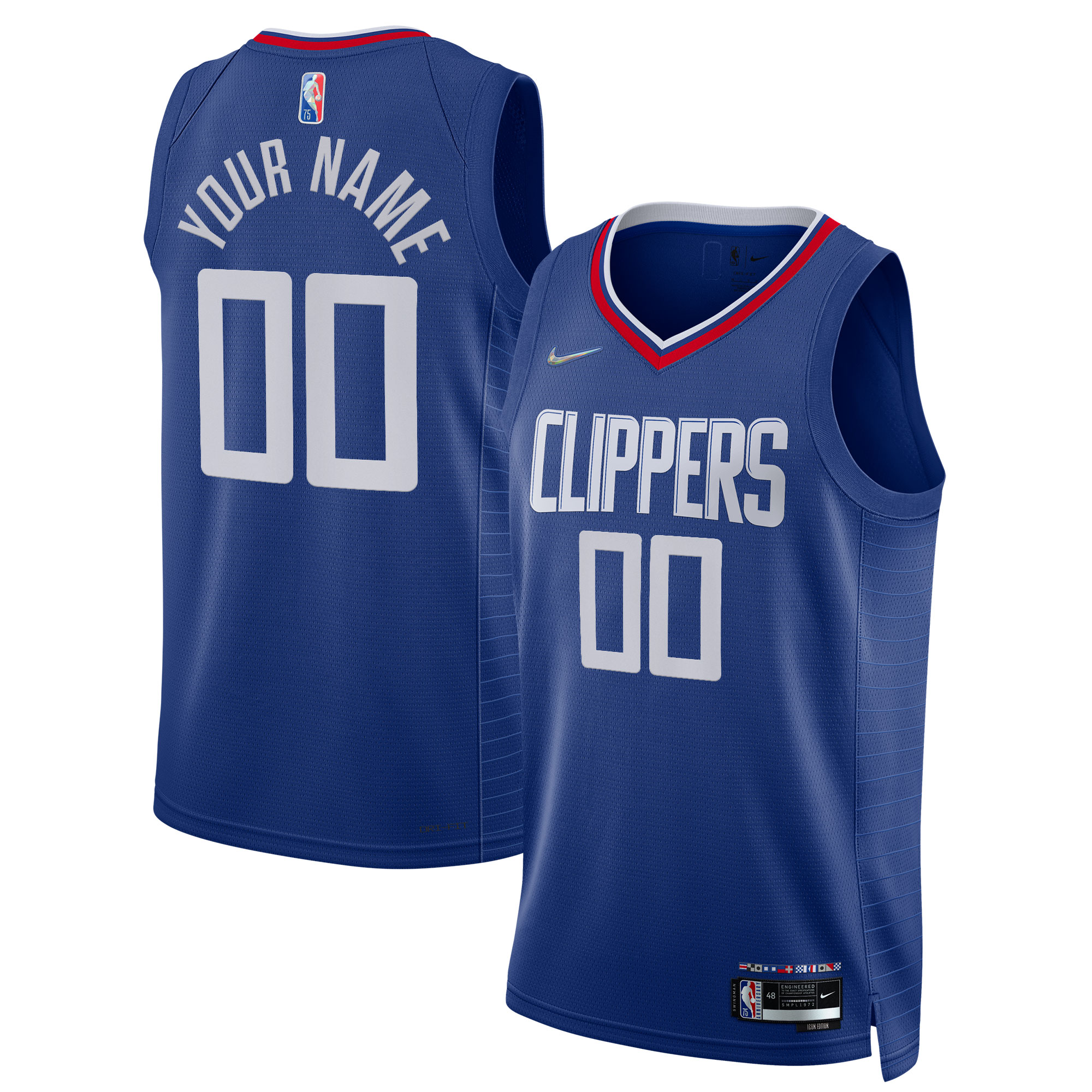 LA Clippers 2021\/22 Diamond Swingman Custom Jersey - Icon Edition - Royal