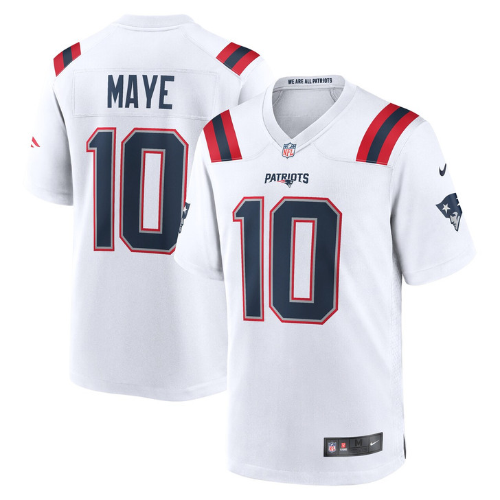 Drake Maye New England Patriots 2024 First Round Pick Player Game Jersey - White