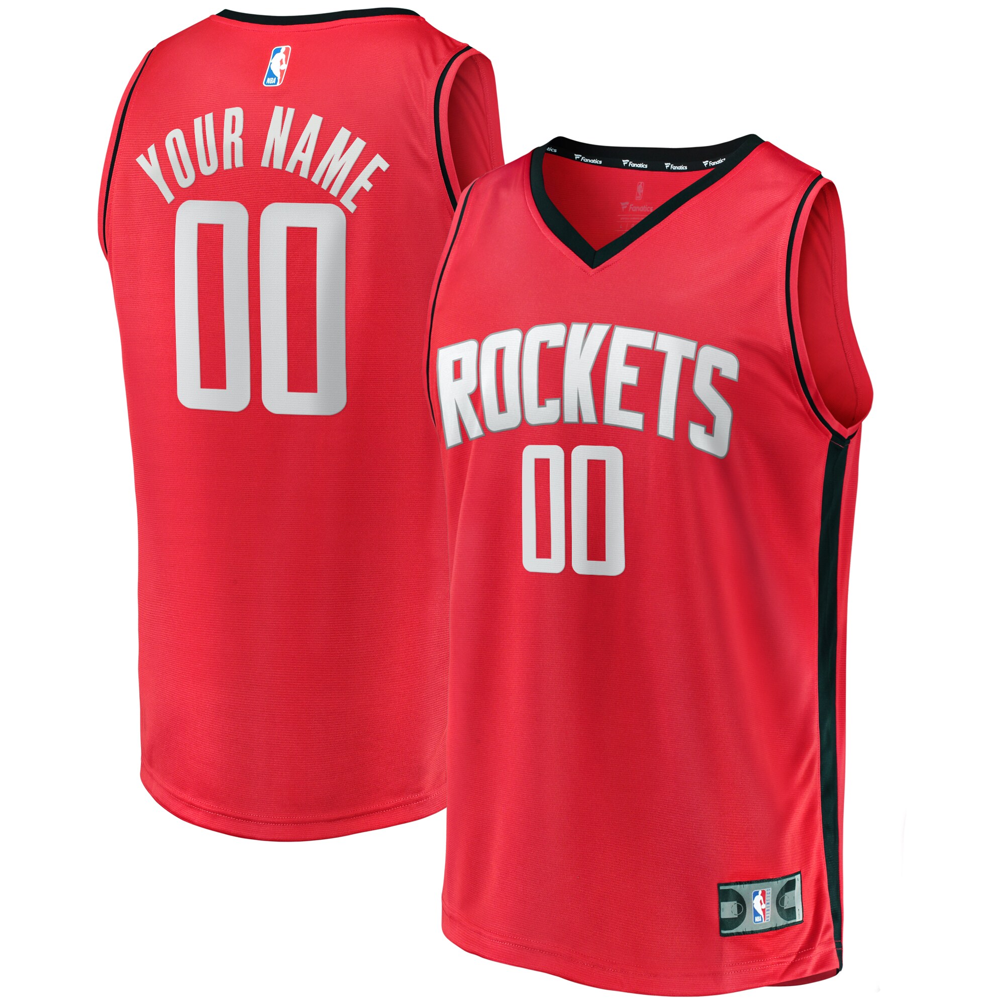 Houston Rockets Fanatics Youth Fast Break Custom Replica Jersey - Icon Edition Red