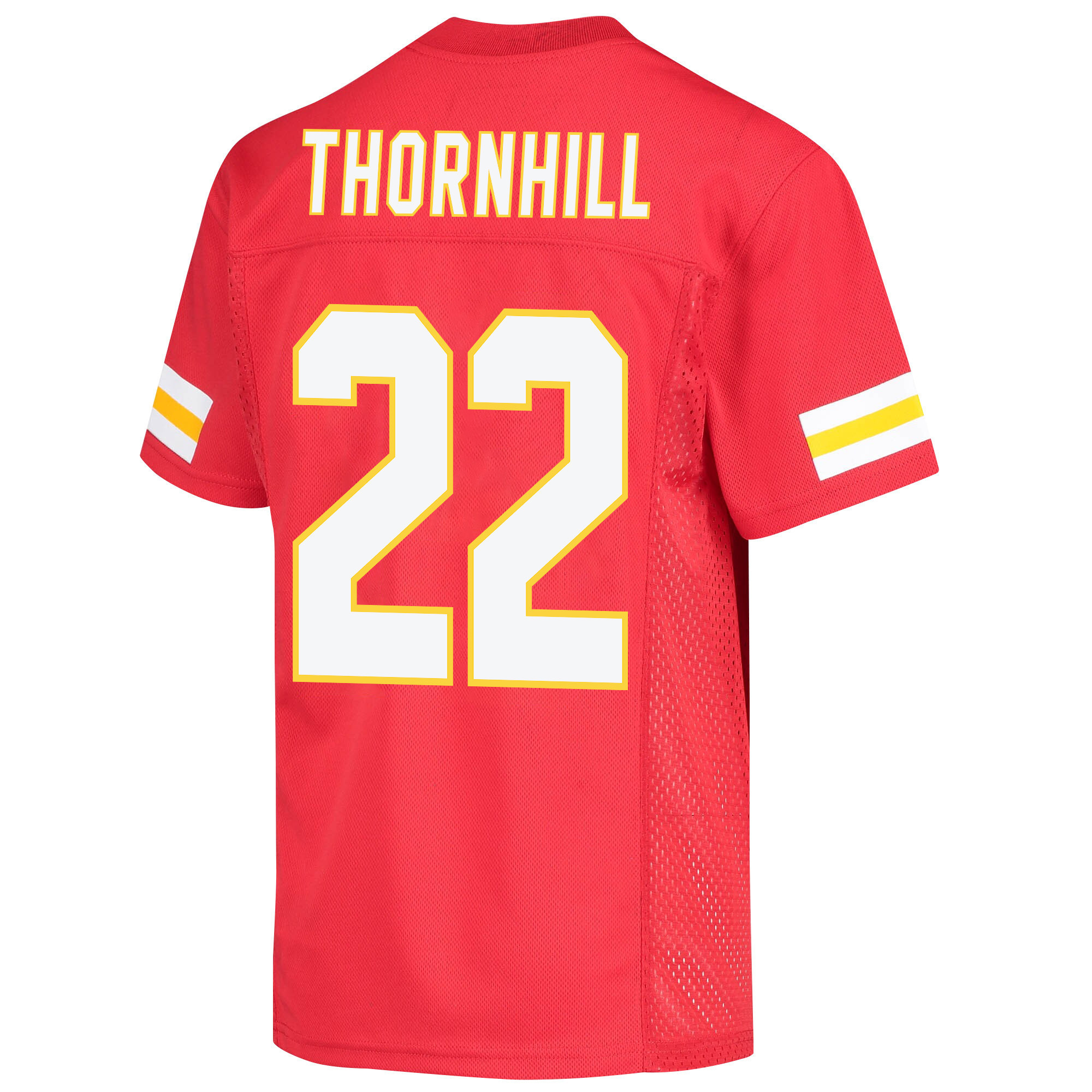 Juan Thornhill 22 Kansas City Chiefs Super Bowl LVII Champions 3 Stars Youth Game Jersey - Red