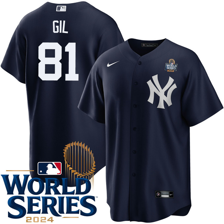Luis Gil New York Yankees Alternate Navy World Series Jersey