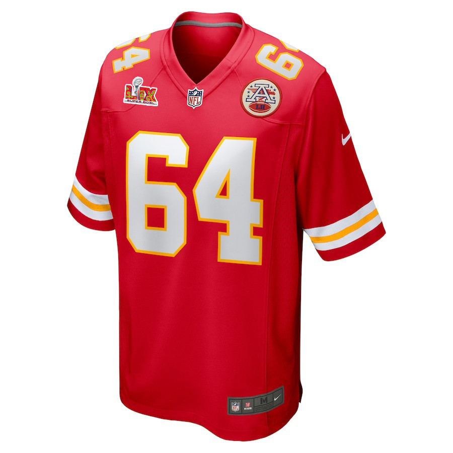 Wanya Morris #64 Kansas City Chiefs Super Bowl LIX Jersey - Men's - Red