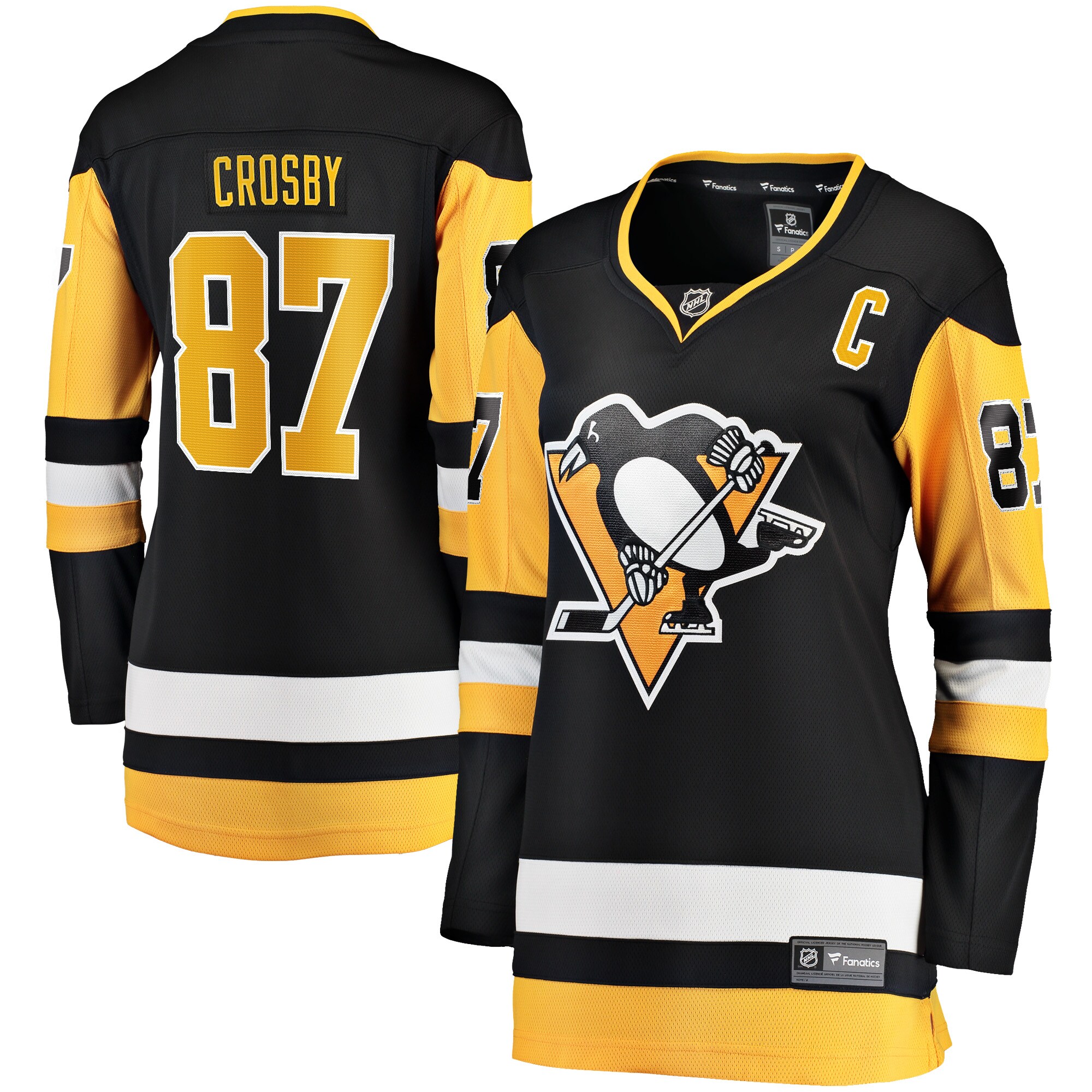 Sidney Crosby Pittsburgh Penguins Fanatics Women's Captain Patch Home Breakaway Jersey - Black