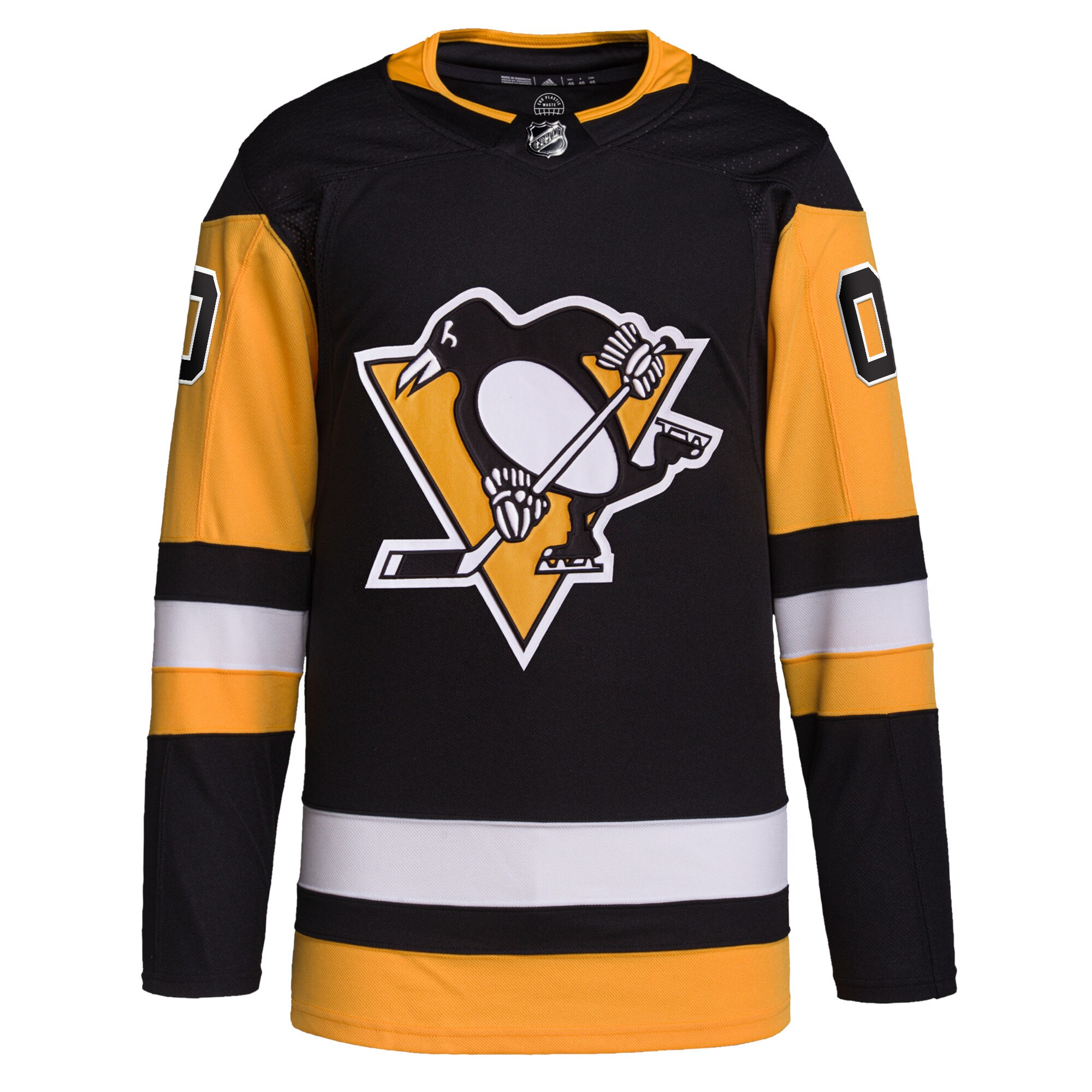 Pittsburgh Penguins adidas Home Primegreen Authentic Custom Jersey - Black