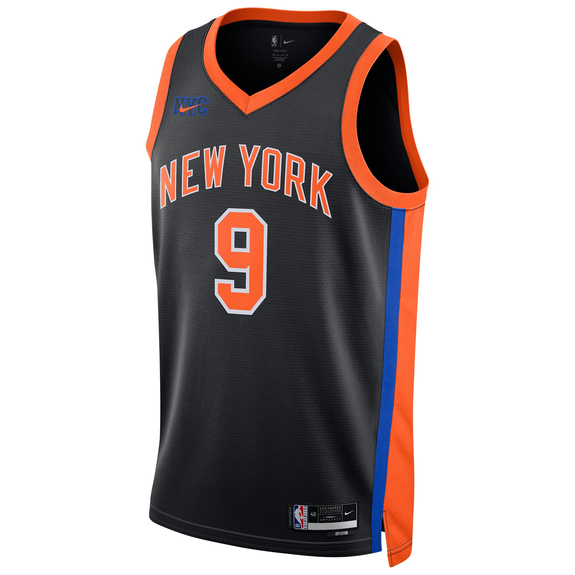 RJ Barrett New York Knicks Unisex 2022\/23 Swingman Jersey - City Edition - Black