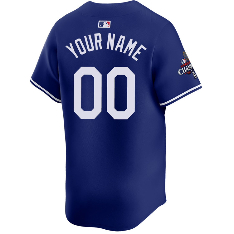 Los Angeles Dodgers Personalized Alternate Royal Limited World Series Champions Jersey