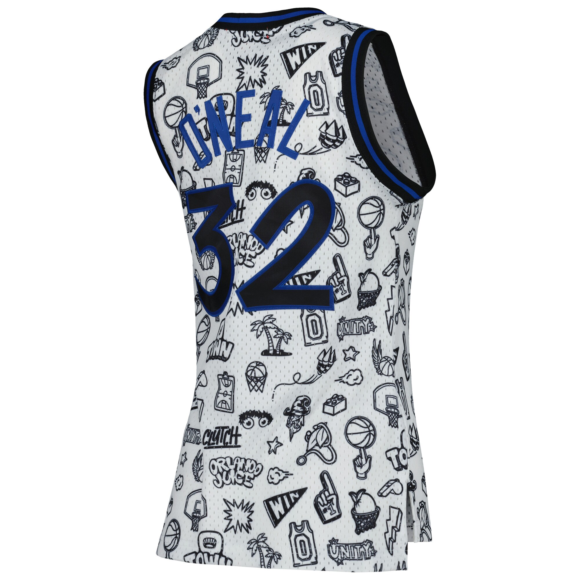 Shaquille O'Neal Orlando Magic Mitchell & Ness Women's 1994 Doodle Swingman Jersey - White