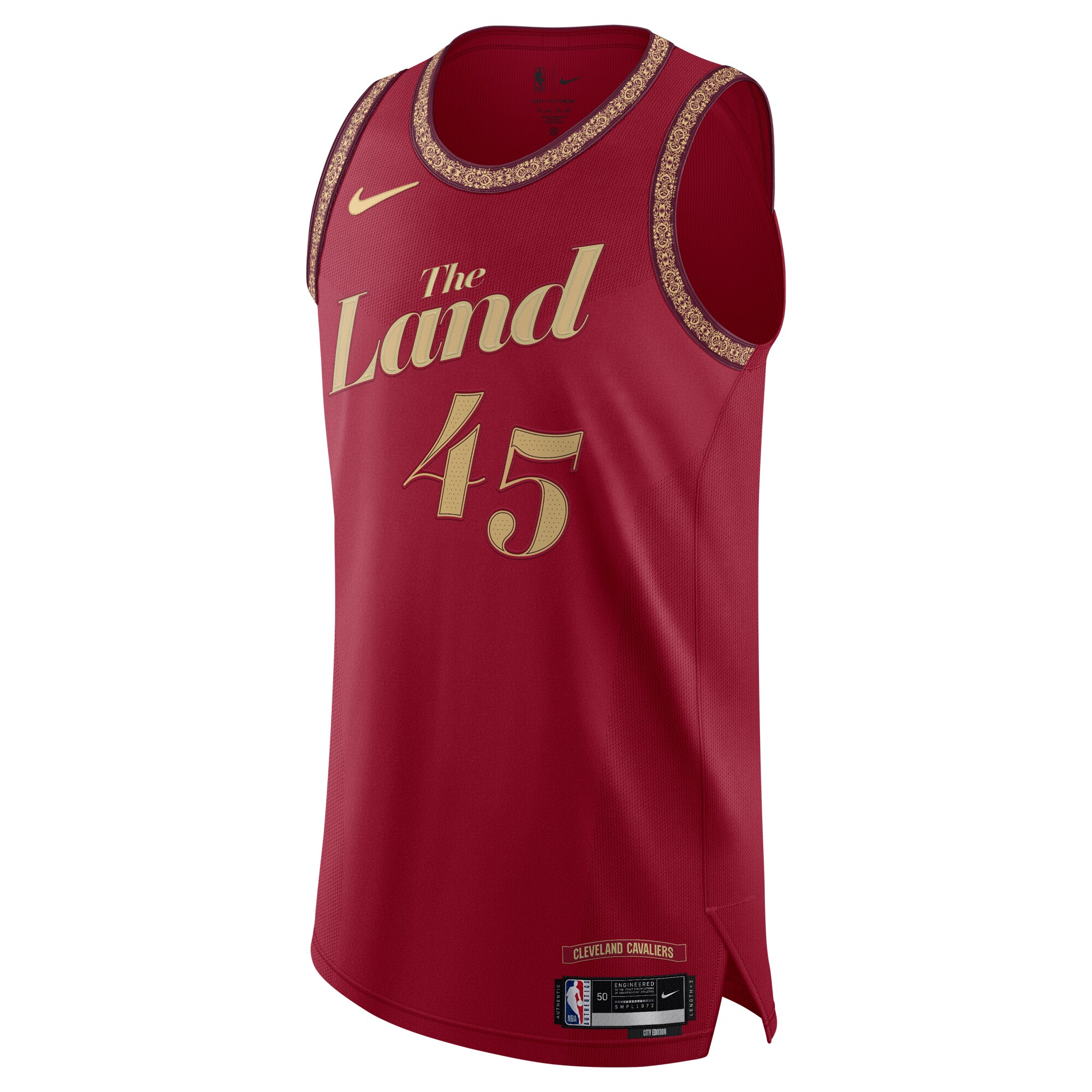 Donovan Mitchell Cleveland Cavaliers Authentic Jersey - City Edition - Wine