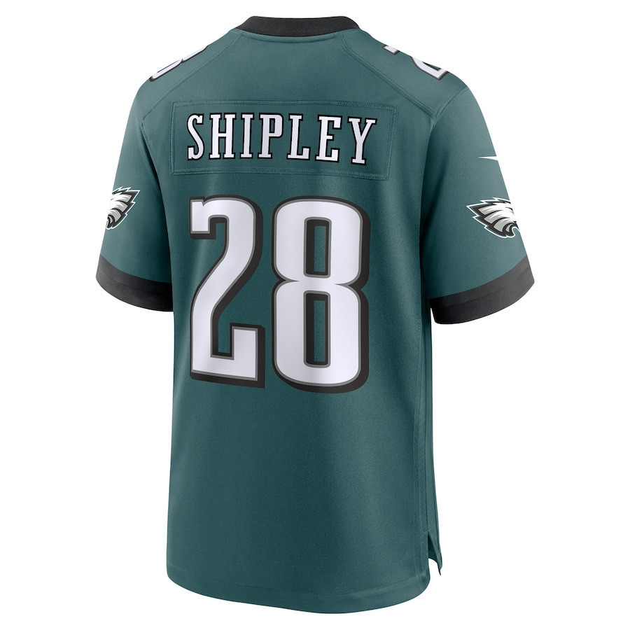 Will Shipley #28 Philadelphia Eagles Super Bowl LIX Jersey - Men's - Midnight Green
