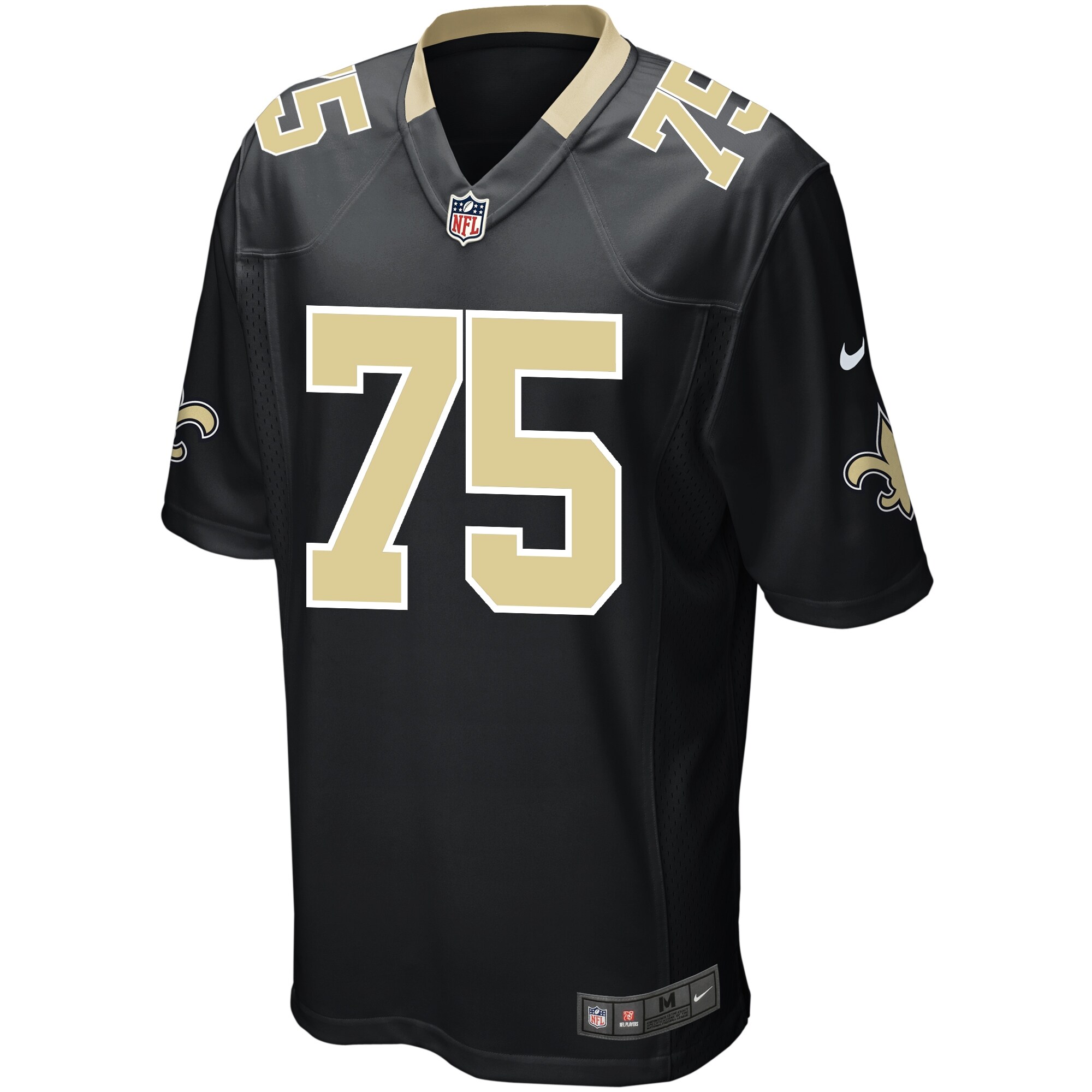 Andrus Peat New Orleans Saints  Game Player Jersey - Black