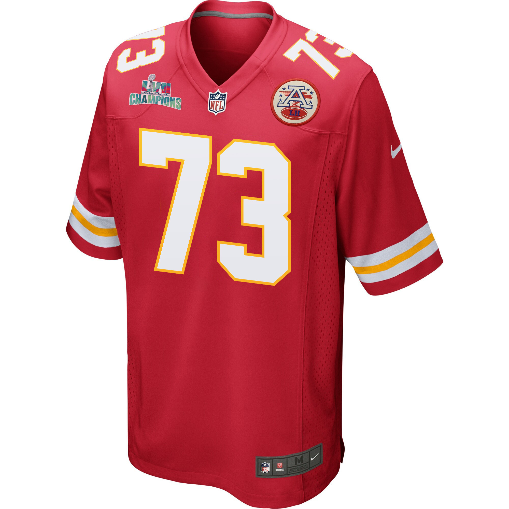 Nick Allegretti 73 Kansas City Chiefs Super Bowl LVII Champions Men Game Jersey - Red
