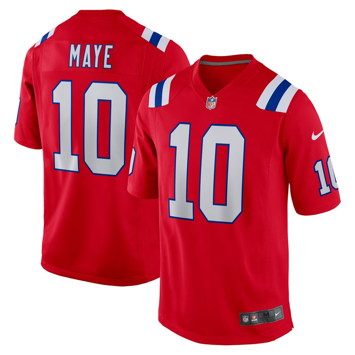 Drake Maye New England Patriots 2024 First Round Pick Player Game Jersey - Red