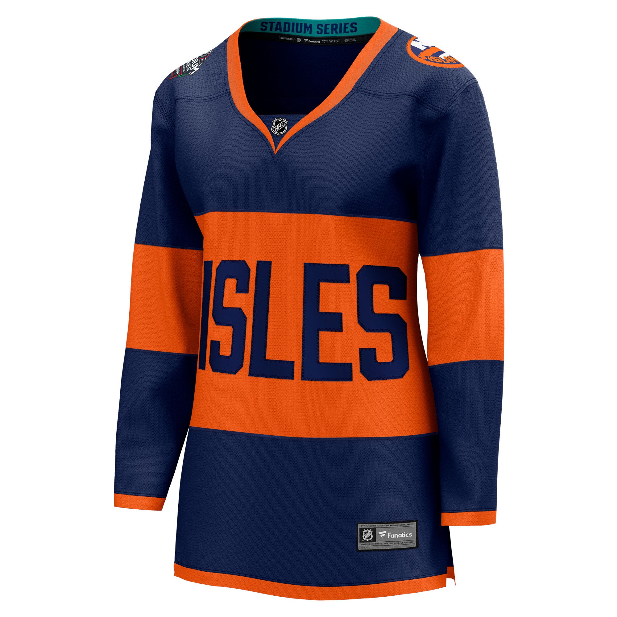 New York Islanders Fanatics Women's 2024 NHL Stadium Series Breakaway Jersey Navy