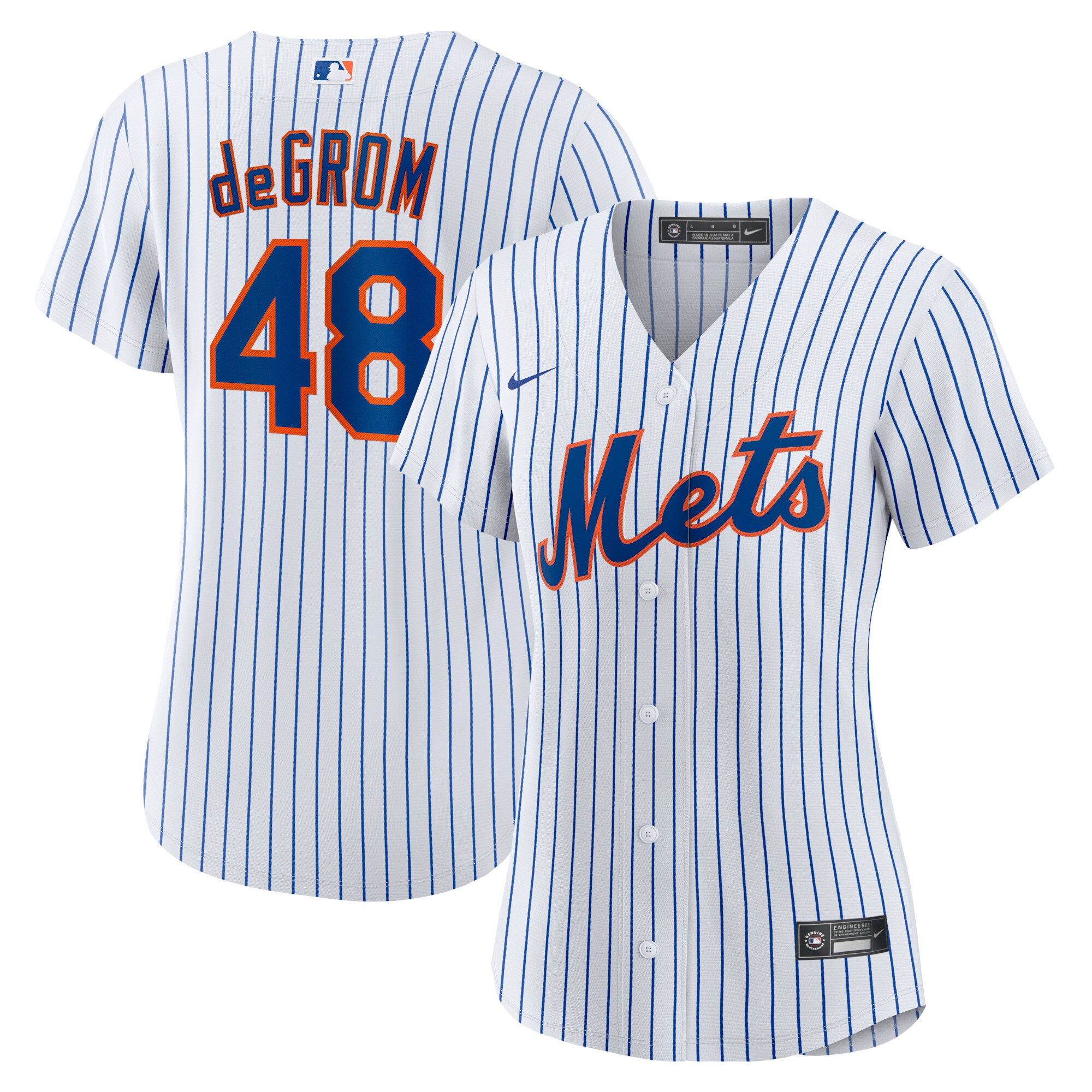 Jacob deGrom New York Mets  Women's Home Replica Player Jersey - White