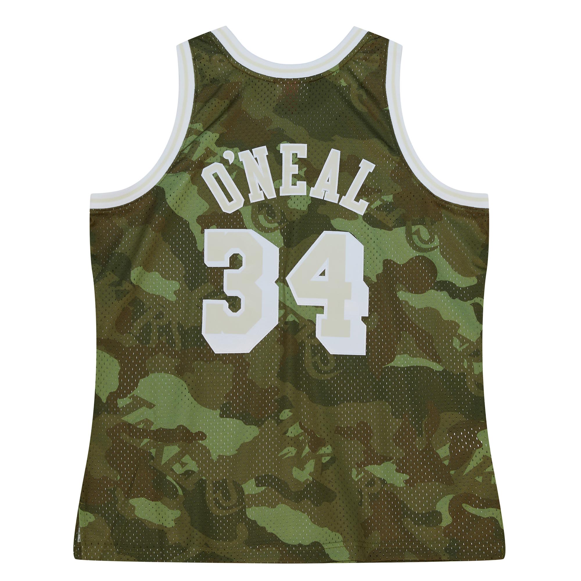 Shaquille O'Neal Los Angeles Lakers Mitchell & Ness Hardwood Classics 1996\/97 Ghost Green Swingman Jersey - Camo