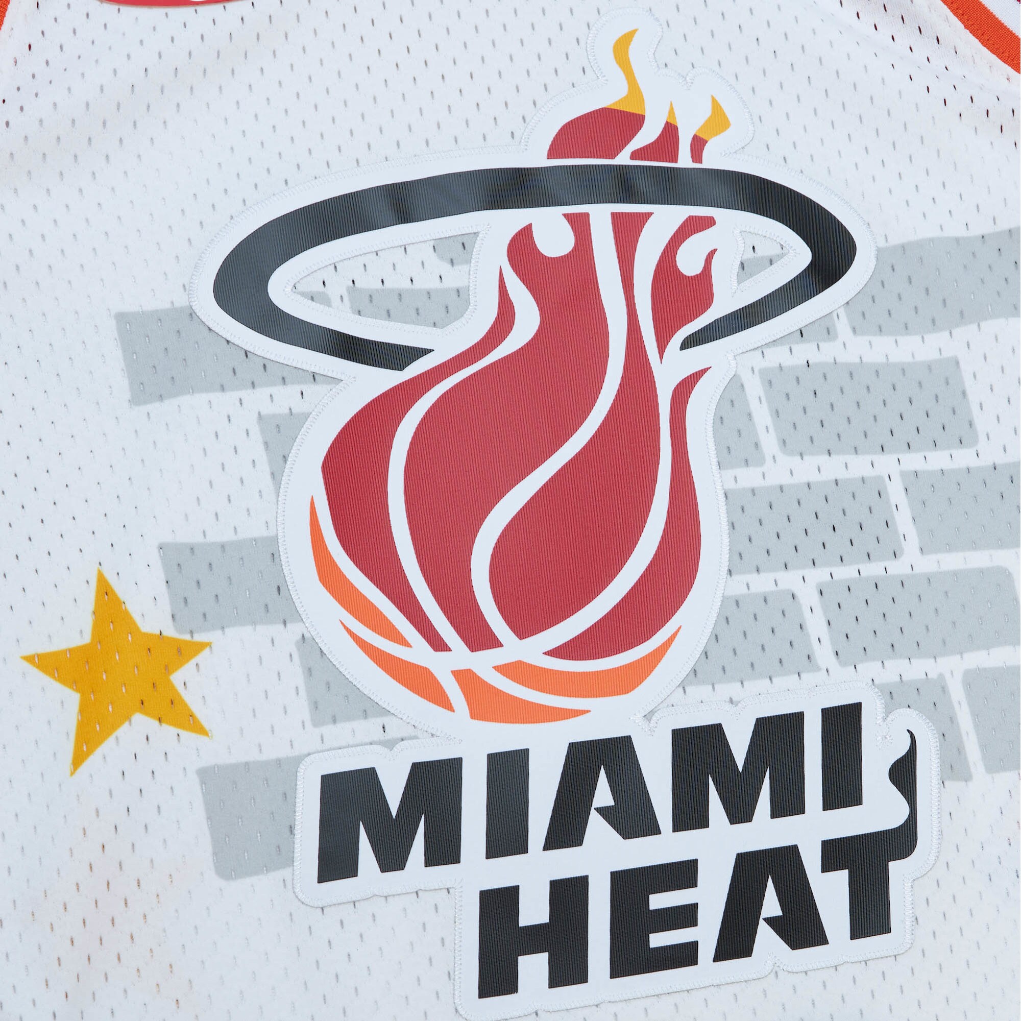Miami Heat Mitchell & Ness x Tats Cru Hardwood Classics Fashion Jersey - White