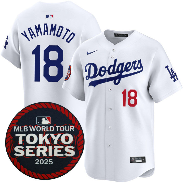 Yoshinobu Yamamoto Los Angeles Dodgers Home 2025 Tokyo Series Jersey