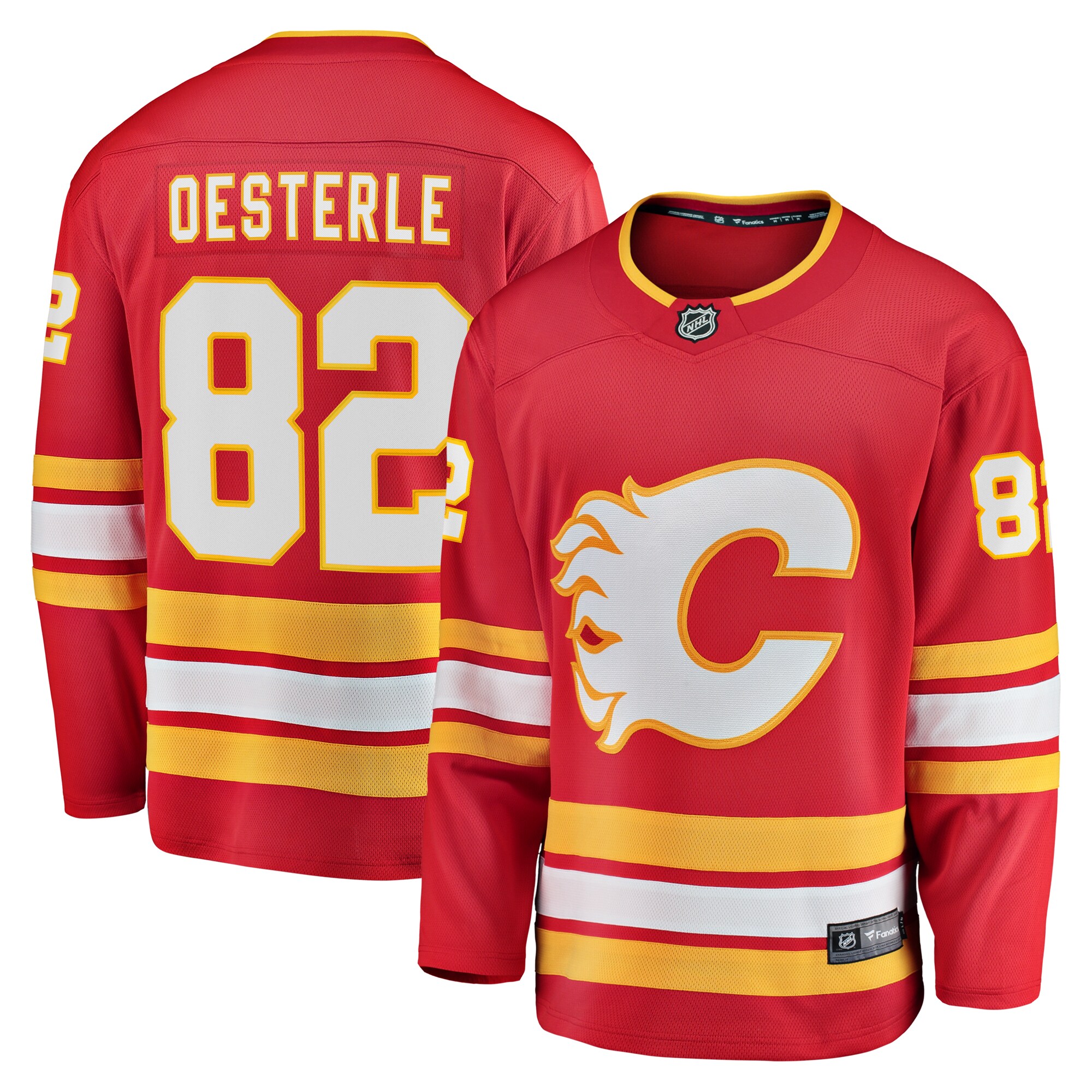 Jordan Oesterle Calgary Flames Fanatics Home Breakaway Jersey - Red