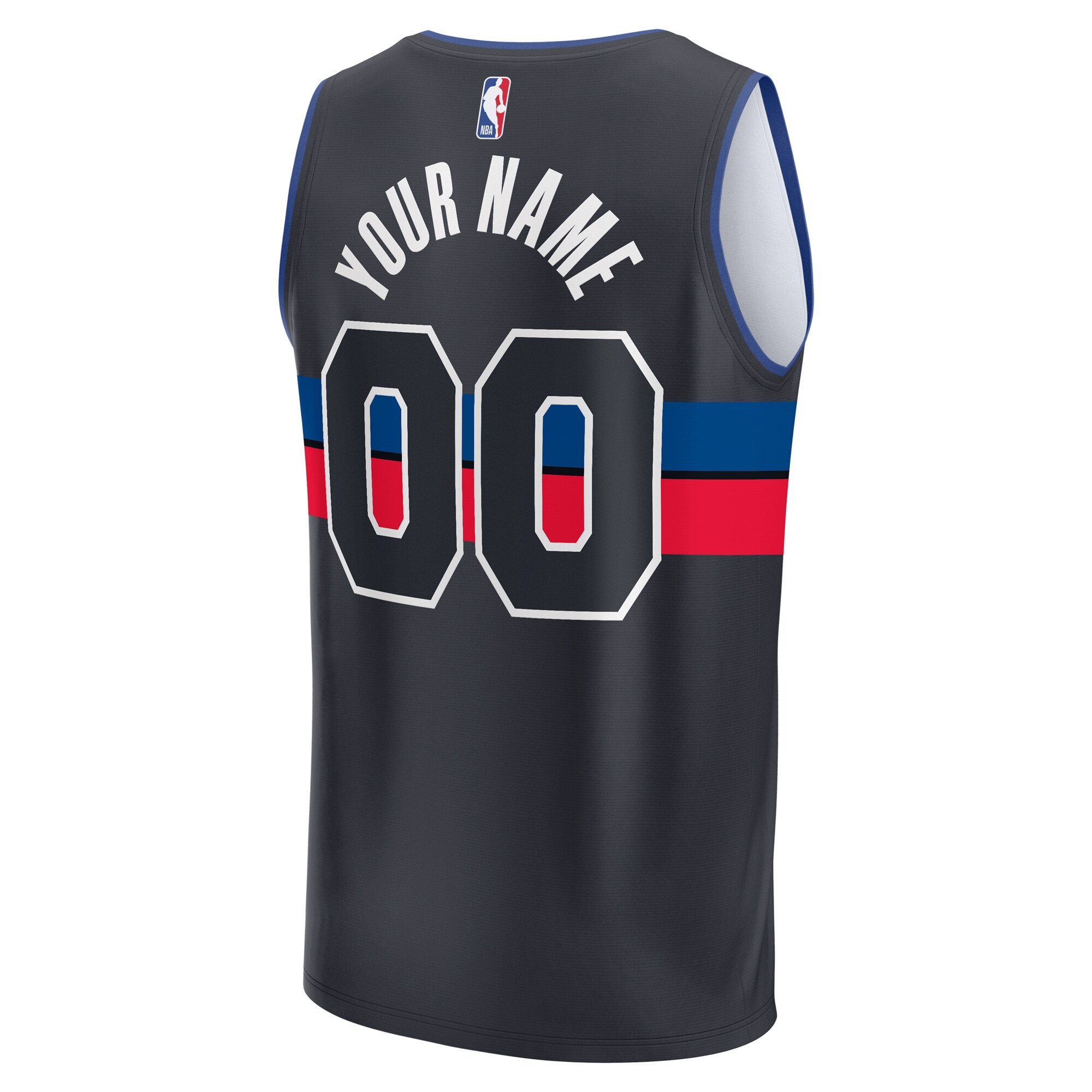 Detroit Pistons Fanatics Fast Break Custom Jersey - Charcoal - Statement Edition