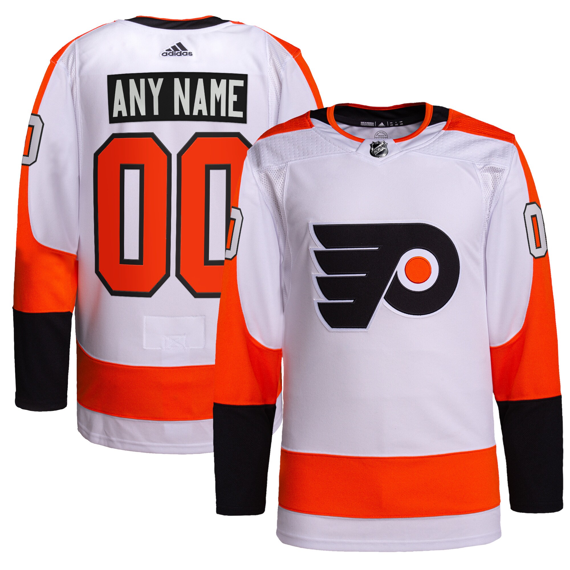 Philadelphia Flyers adidas Away Primegreen Authentic Custom Jersey - White